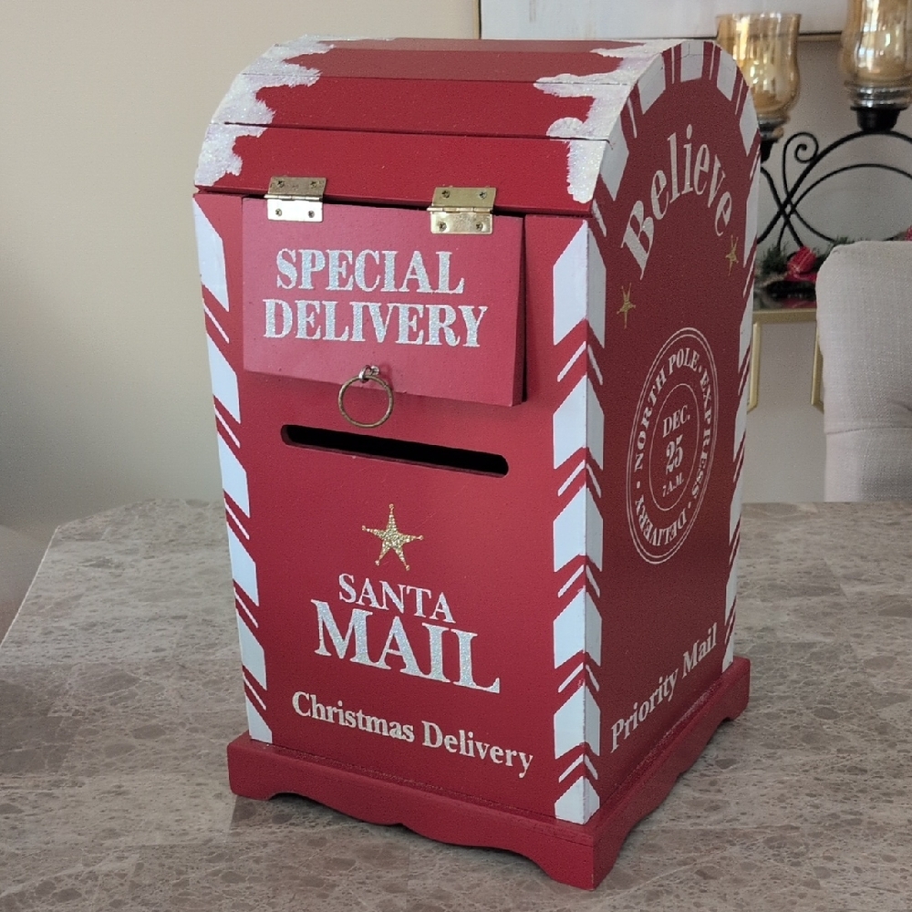Big Red Santa Mailbox Christmas Decor